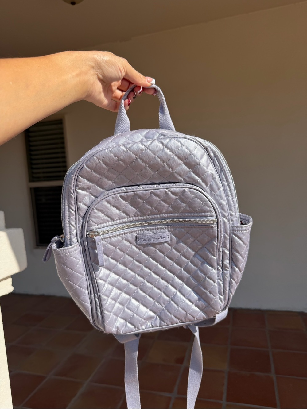 Vera Bradley Quilted Pale Purple Mini Backpack
